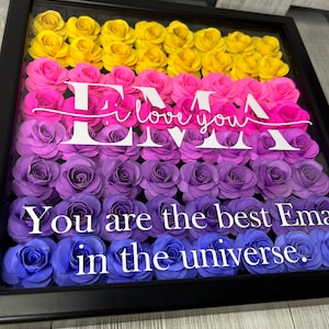 Personalized Flower Shadow Box – Handmade Keepsake