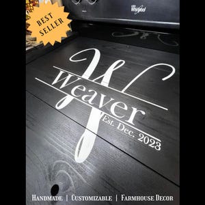Custom Noodle Board Personalized Farmhouse Stovetop Cover Monogram Kitchen Decor Rustic Wedding  Gift Housewarming Gift for Her Kitchen