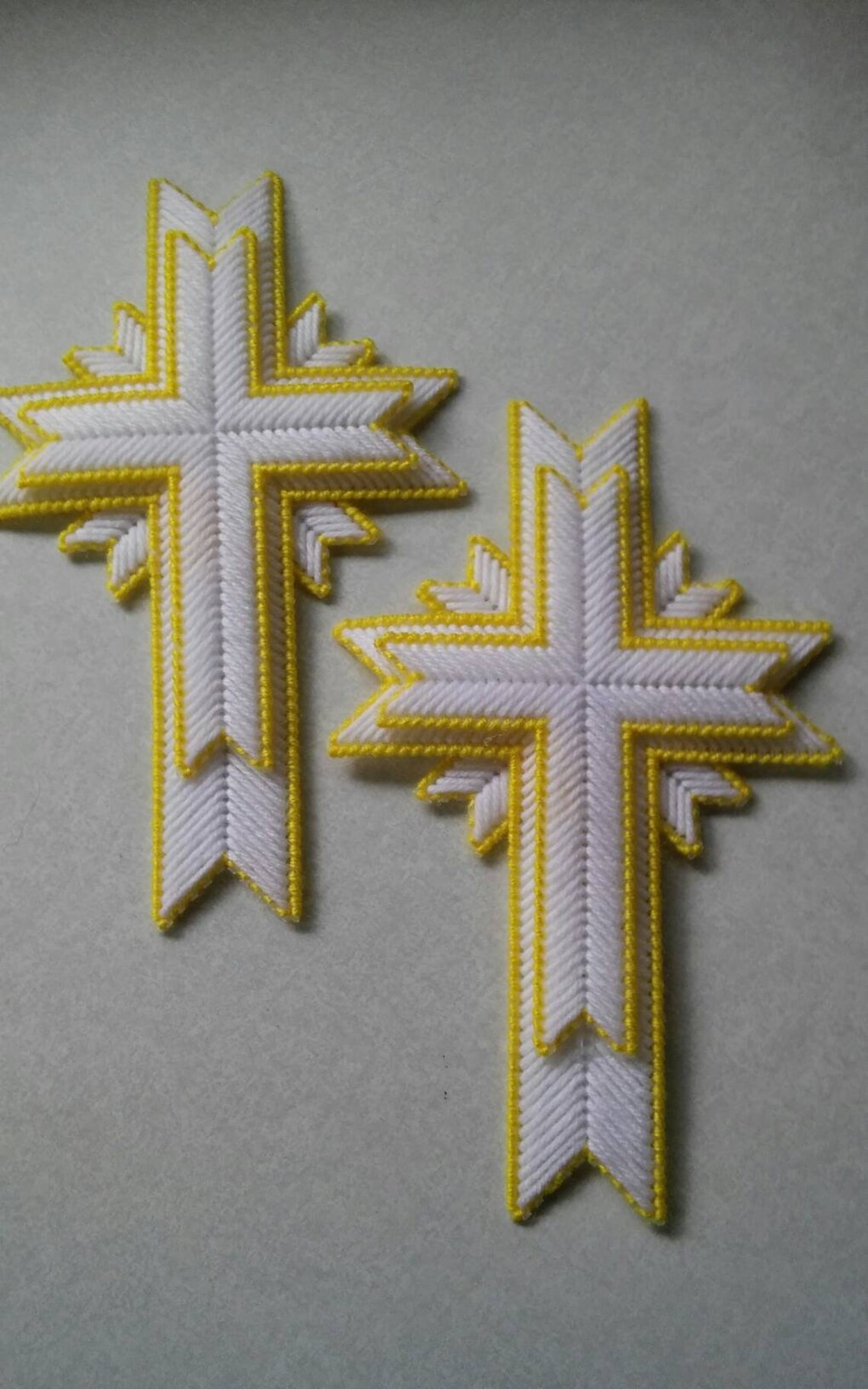 Plastic Canvas 3D Crosses Set of 2 Etsy