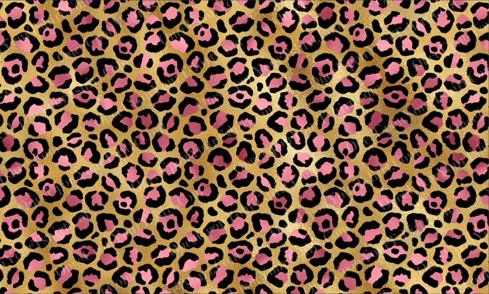 Pink and Gold Leopard Printed Vinyl. Matte Heat Transfer Etsy