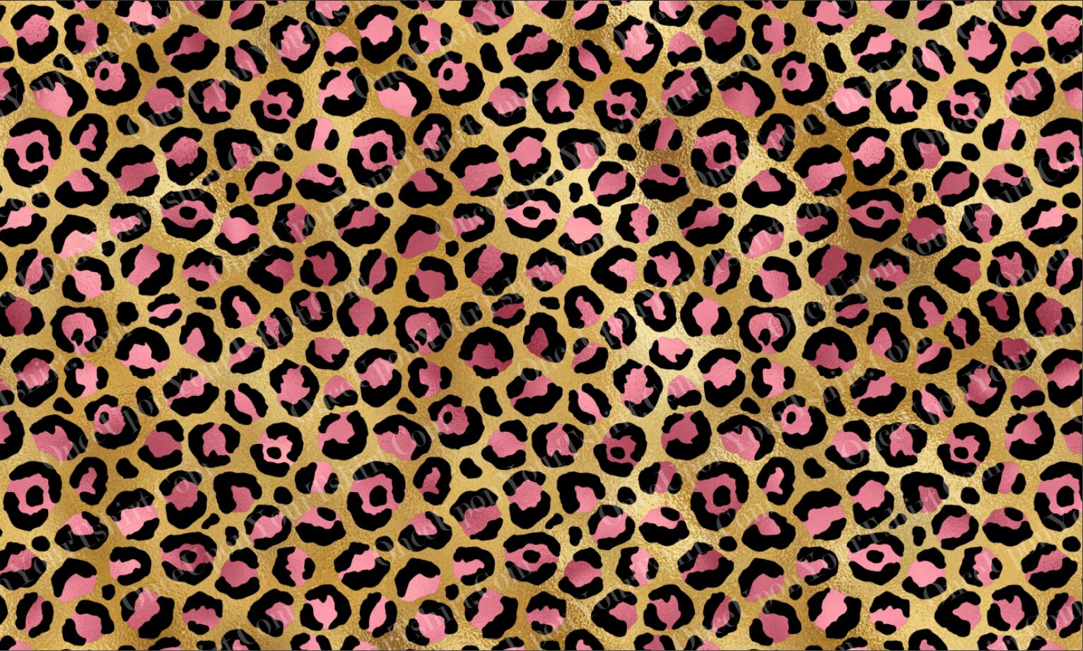 Pink and Gold Leopard Printed Vinyl. Matte Heat Transfer Etsy