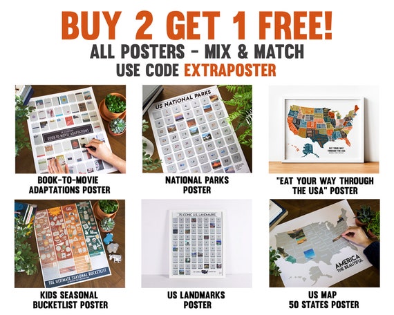 USA+National Park Scratch Off Poster Set - The Store at LBJ