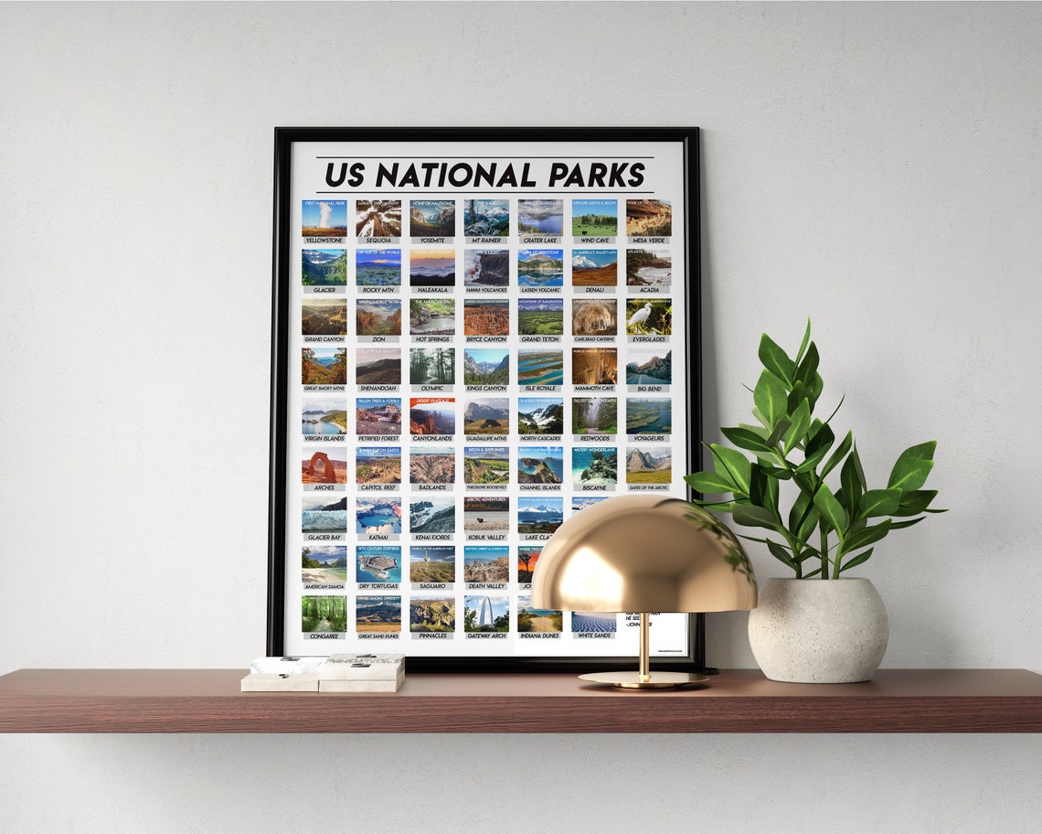 Scratch Off National Park Poster 16x20 US Travel Tracker Etsy