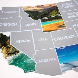 Scratch Off Carte des États-Unis - Liste de contrôle des trackers de voyage 50 États - Cadeau de voyage unique