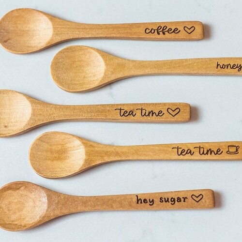 Wooden Sugar Spoon Coffee Spoon Gift for Friend Mothers Etsy