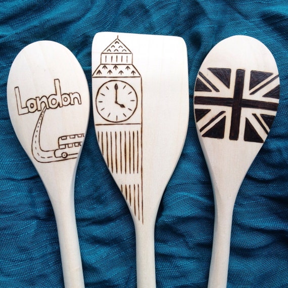 Items similar to London Wooden Spoons British Wedding gift, British