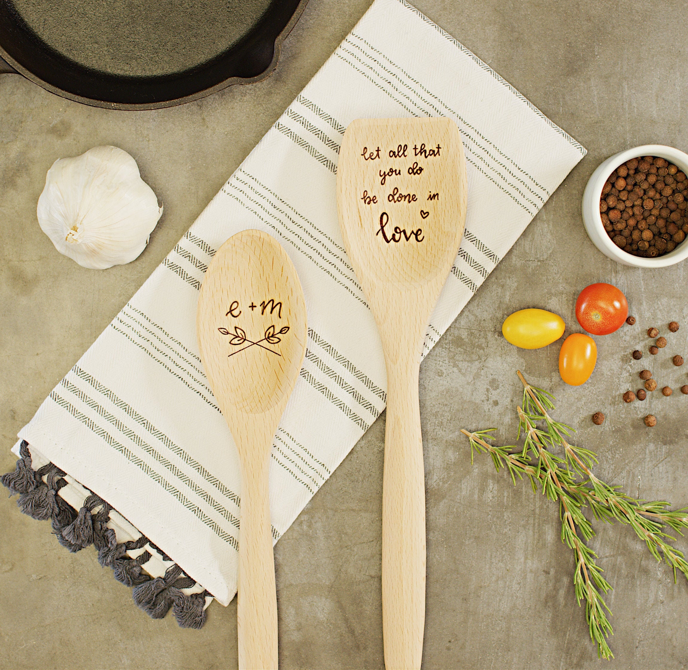 Bridal Shower Gift, Personalized Wooden Spoons,  wedding gift for bri…