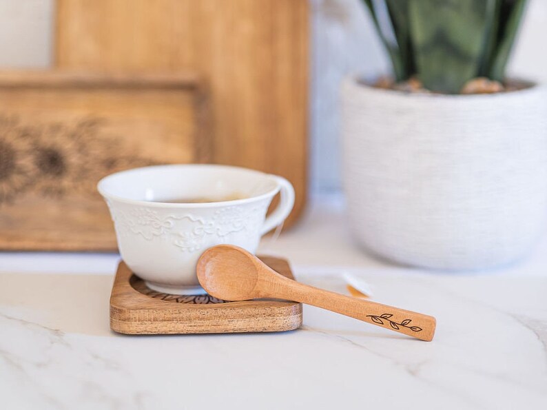 Wooden Sugar Spoon Coffee Spoon Gift for Friend Mothers Etsy