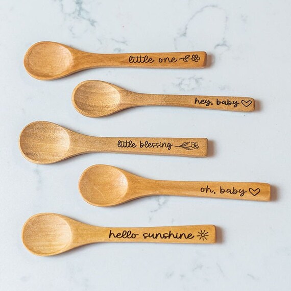 Wooden 2024 baby spoons