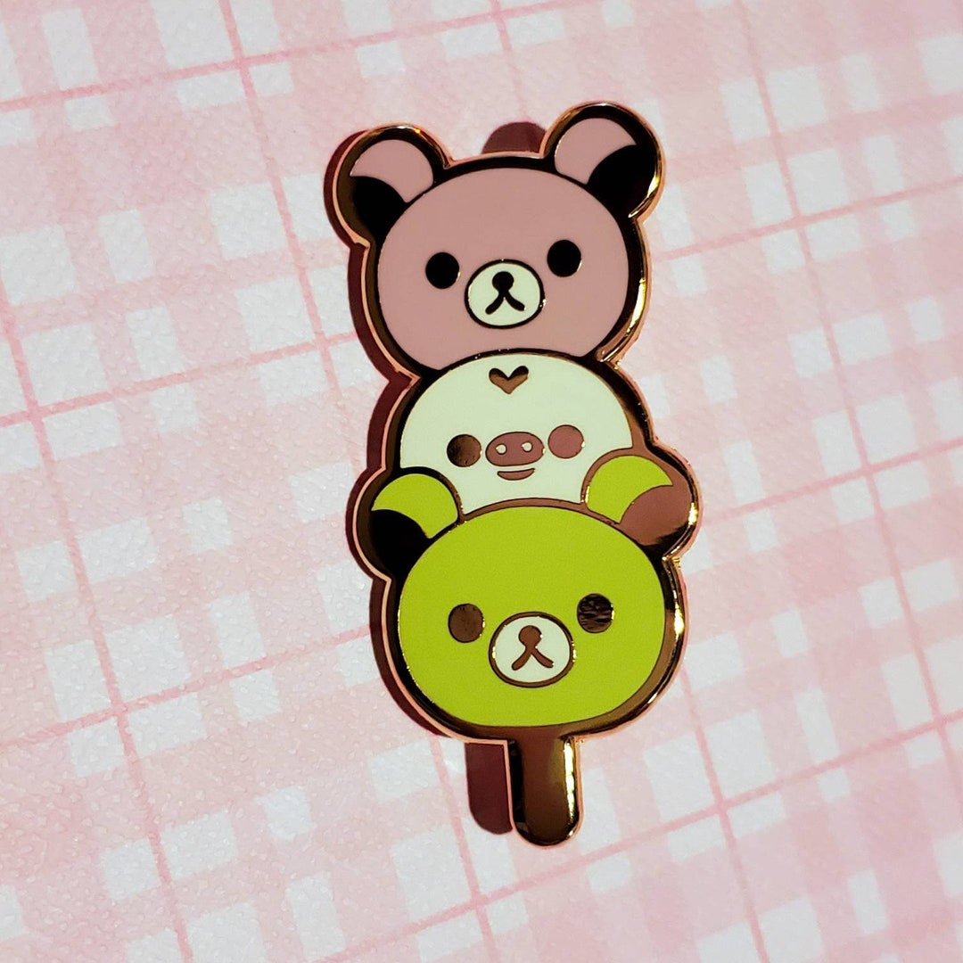 Rilakkuma Dango Enamel Pin Teddy Bear Korilakkuma Kiritori Etsy