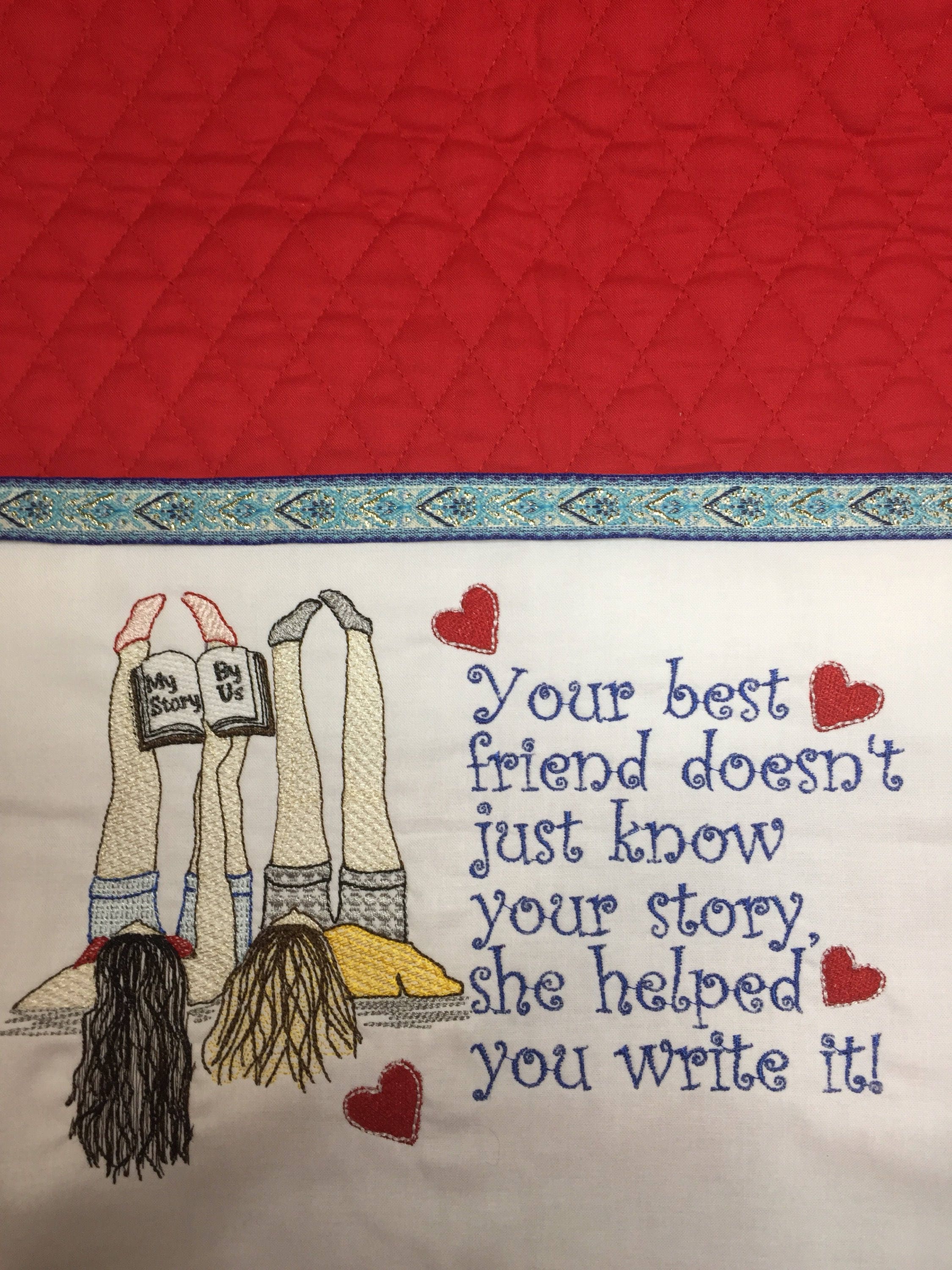 Download Two Friends Embroidery PNG JPG