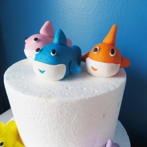 little sharks edible cake toppers