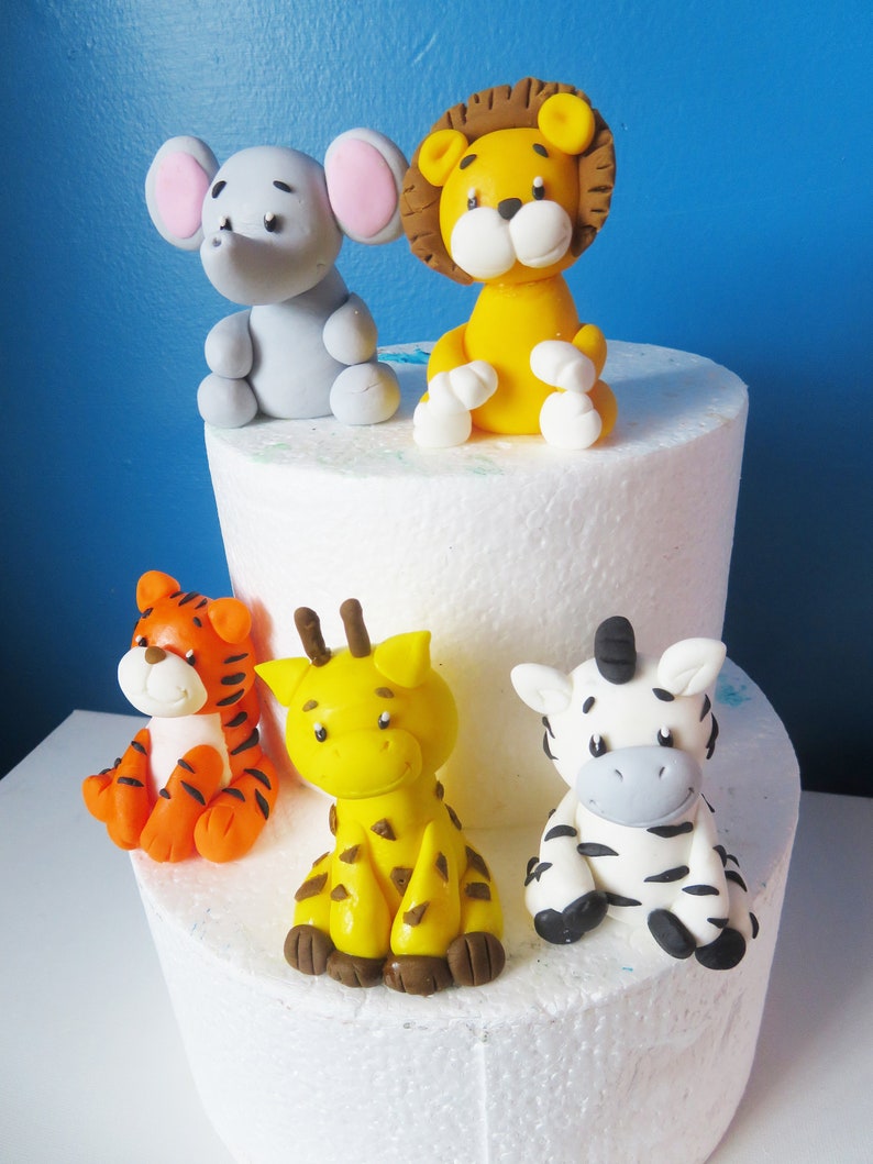 Safari Cake Toppers Jungle Animal Cake Toppers Animal Etsy UK