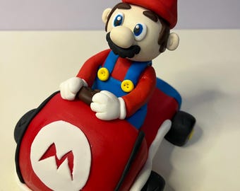 Super Mario Kart Fondant Cake Topper: Vegan Nintendo Party Decor