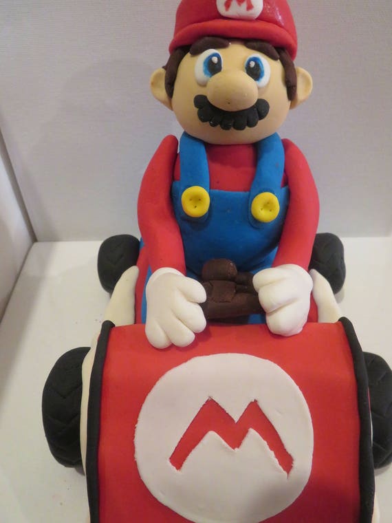 Super Mario Kart Fondant Cake Topper For Birthday Party Or Etsy