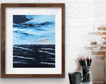 Stormy Beach Print