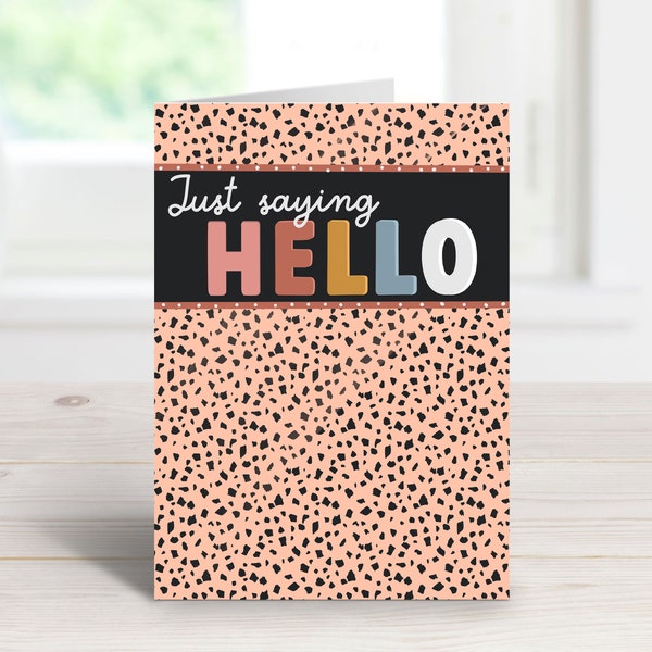Hello Greeting Card - Etsy