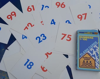 Full Deck of Vintage Flash Cards, School Zone Numbers, School Cards, Game Cards, Number Cards, Wedding Reception, Wedding, Dinner Party