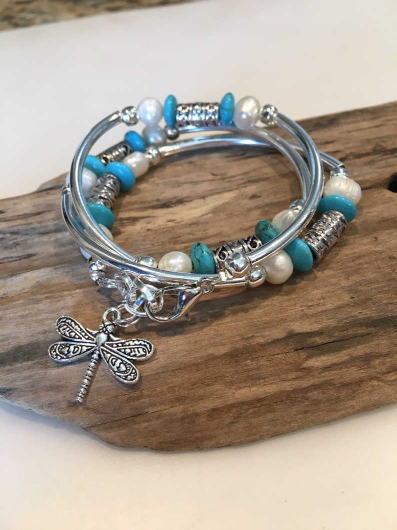 Boho Wrap Bracelet Beaded Tube Wrap silver wrap bracelet Etsy