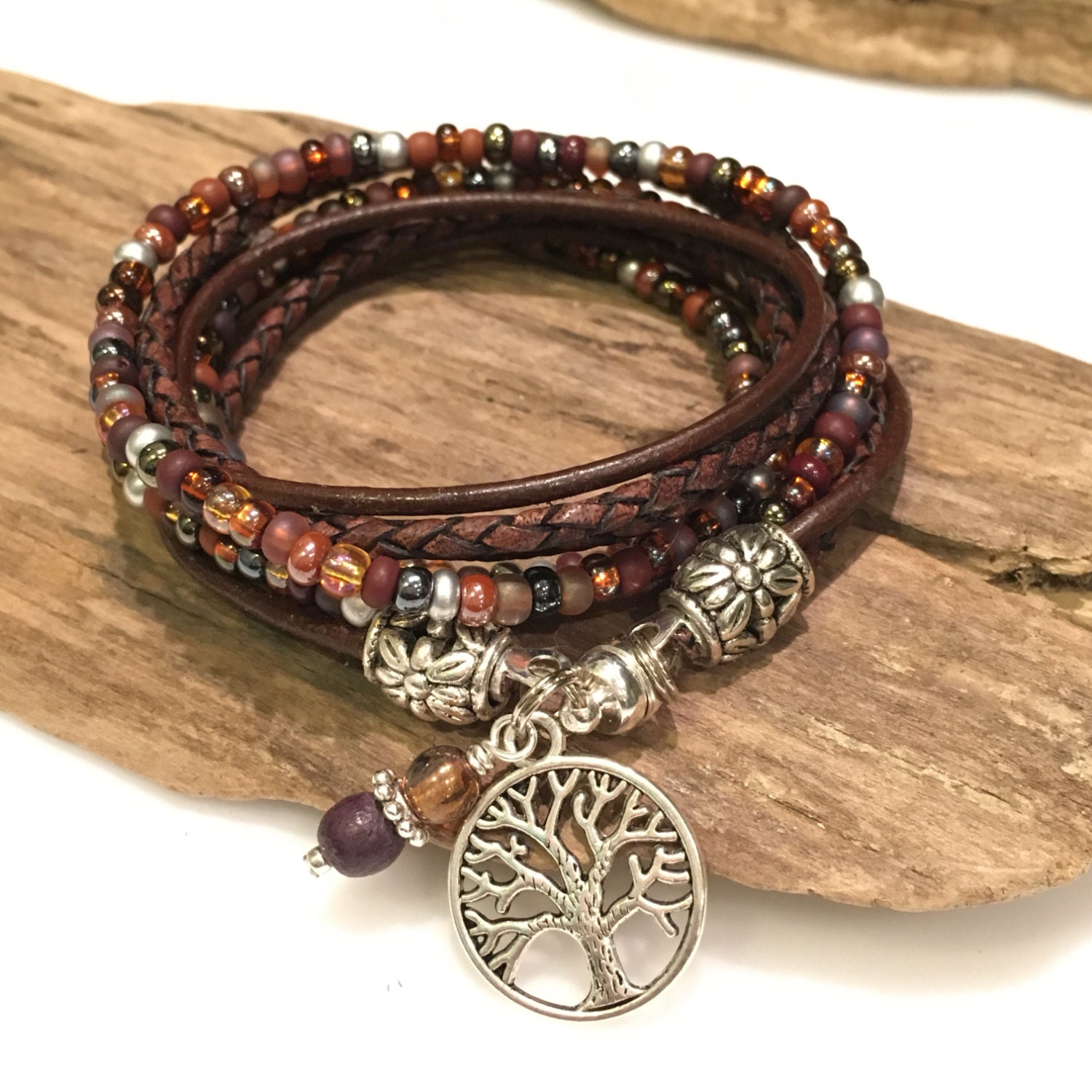 Bracelet, Top Seller! Boho Wrap Bracelet, Leather Bracelet, Leather B…