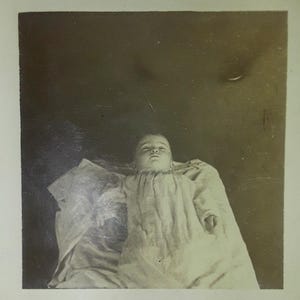The Littlest Ghost--Antique Postmortem Infant RPPC, 5.5&quot; x 3.5&quot;