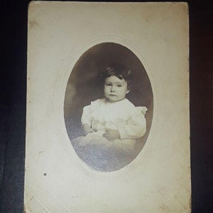 The Littlest Angel--Antique Memorial Cabinet Photo of 2-Year-Old Boy Who Died, Id&#39;d, 8&quot; x 6&quot;