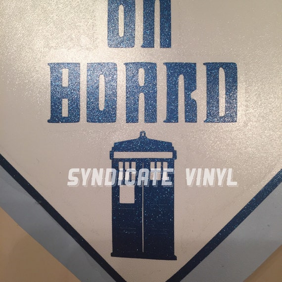 Dr Who Baby Timelord on Board White Vinyl 7/" Tall