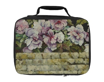 Floral Insulated Lunch Bag | Eco-Friendly Lunch Tote for Work & School | Lunch Box, Picnic Bag, Gift for Moms