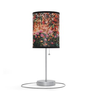 Vintage Floral Table Lamp, Home Decor, Living Room Light, Bedroom Accessory, Gift for Garden Lovers, Indoor Lighting
