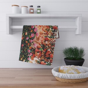 Lebendige florale Geschirrtücher, perfekt für Wohnkultur, Küchengeschenk, Einweihungsparty, Gastgeberinnengeschenk, Frühlingsfest