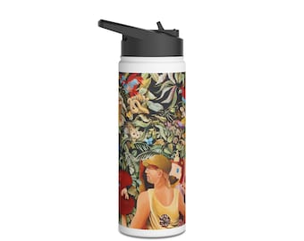 Artistic Stainless Steel Water Bottle - Eco-Friendly Travel Flask, Custom Gift for Nature Lovers, Vibrant Designs, Reusable Hydration