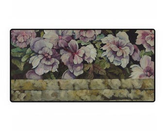 Floral Desk Mat - Elegant Office Decor, Workstation Accessory, Gift for Her, Computer Desk Cover, Home Office