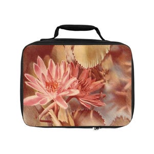 Floral Lunch Bag - Cute Insulated Tote for Work, School, Picnics, Women, Gift for Her, Lunchbox With Floral Design