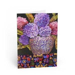 Cartes de voeux florales, Cartes colorées, Cartes de correspondance inspirées de la nature, Souhaits d'anniversaire, Notes manuscrites, Cartes d'art floral