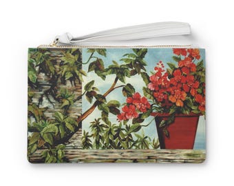 Floral Clutch Bag, Vibrant Handbag for Special Occasions, Bohemian Style, Gift for Her, Evening Purse, Wedding Accessories