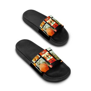 Boho Floral Slide Sandals for Women, Summer Footwear, Trendy Beach Shoes, Stylish Pool Slides, Gift for Her