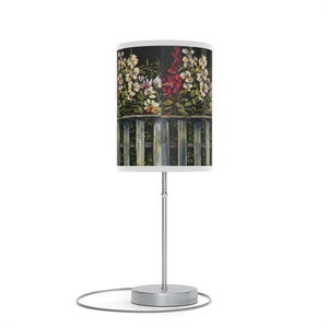 Vintage Floral Table Lamp, Home Decor, Unique Gift, Boho Style, Nightstand Lighting, Flower Design