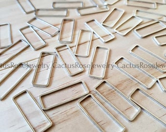 36x16mmmm Craft//Jewellery Making 6 x SP Retro Rectangle Connectors