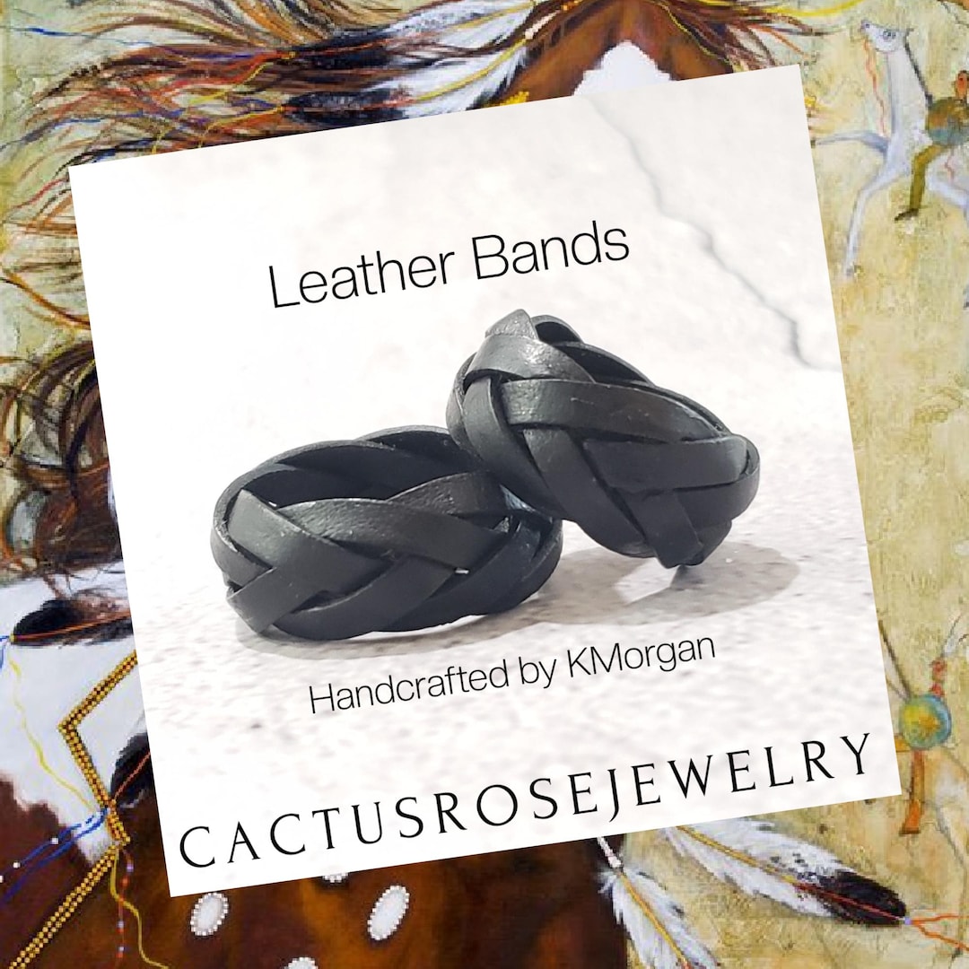 1 Leather Band, Ring, Black, Braided/woven, Fashion, Wedding ...