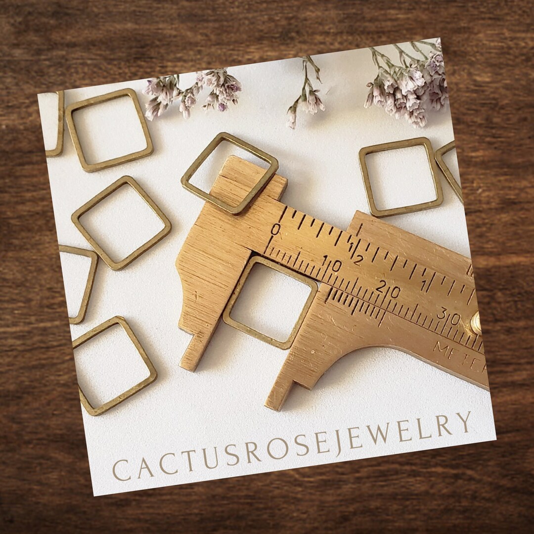 Square Connector Rings 12mm X 1mm Brass Square Seamless Ring, Connector, Frame Sold in Pairs ...