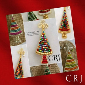 The Christmas Tree Pin Tutorial, Step by step instructions and photographs, wire wrapping, Instant Downloading PDF