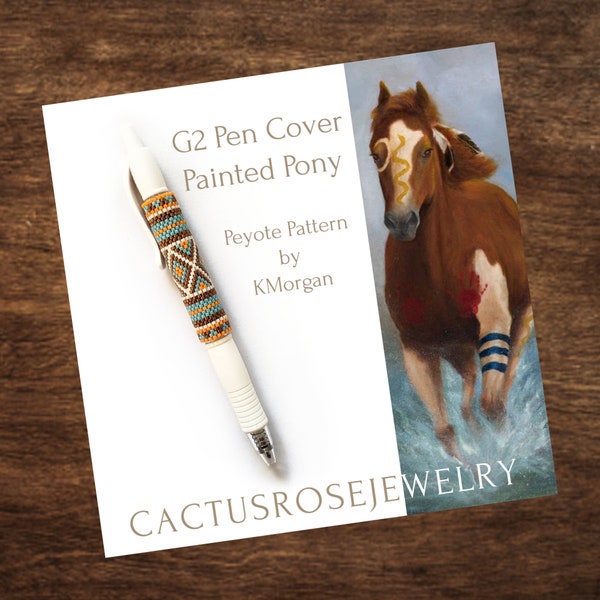 Painted Pony Odd Count G2 Pen Cover pattern by KMorgan CRJ