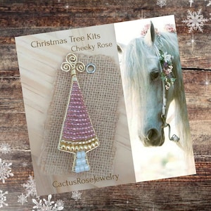 Christmas Tree Pin, Ornament kits DIY Wire Wrapping Cheeky Rose, approx. 3.25&quot; tall KIT ONLY