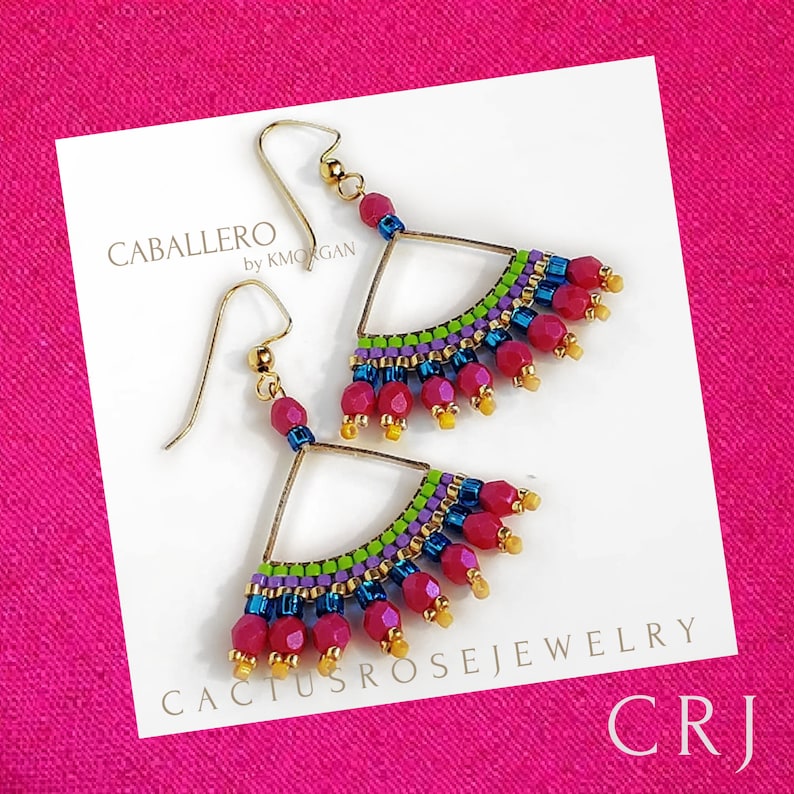 Carmen, Caballero, A Brick Stitch Earring Tutorial by KMorgan image 6