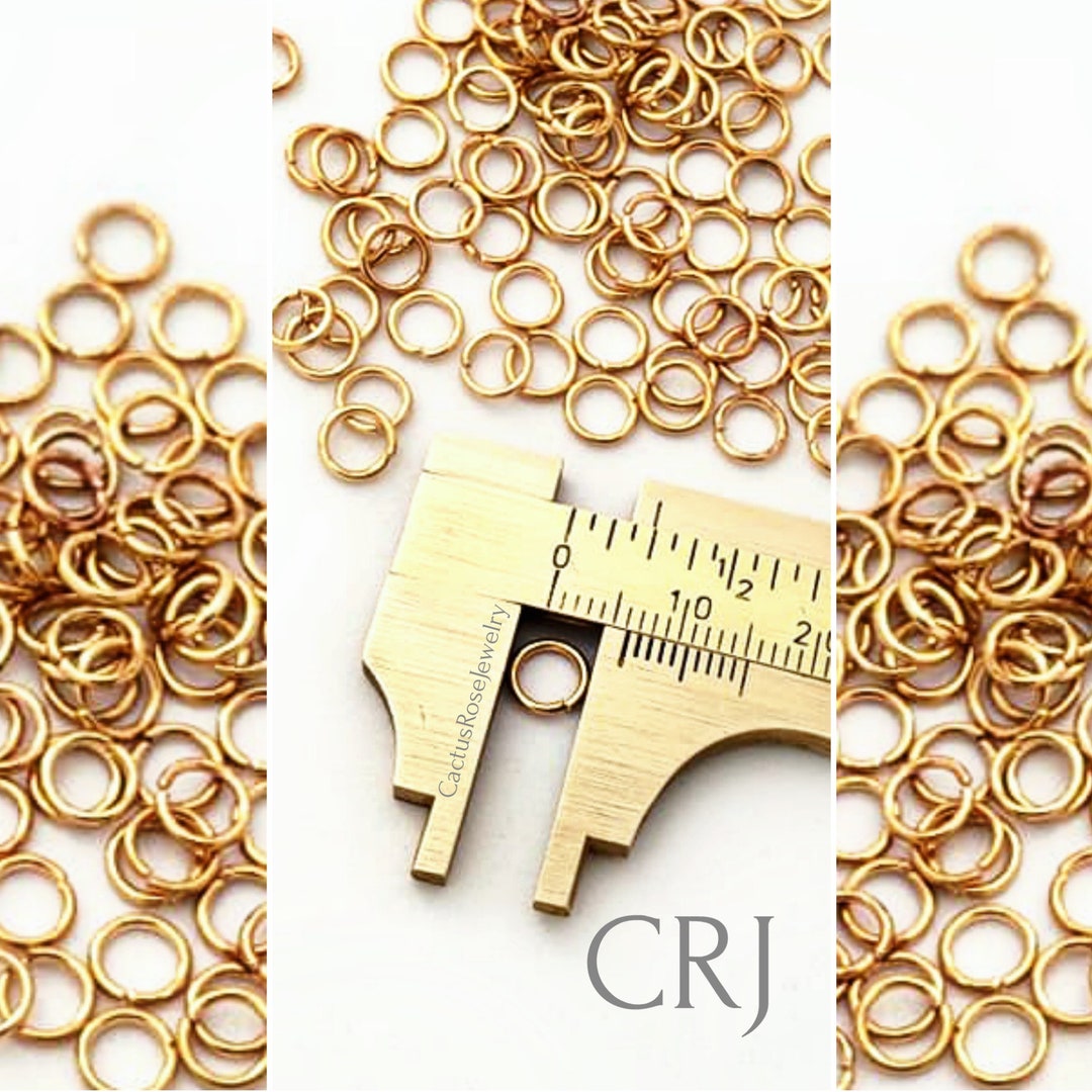 6mm Open Jump Rings Gold Tone Package of 25 Etsy