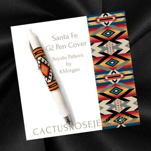 Santa Fe Pen Cover, Odd Count Peyote Pattern by KMorgan CRJ