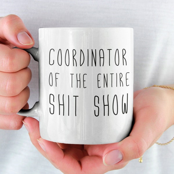 Coordinator Of The Entire Shit Show, Boss Mug, Funny Boss Day Gift, Office Manager Appreciation, Christmas Gift Idea, Funny Office Mug