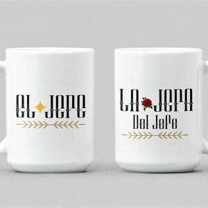 El Jefe and La Jefa Mug Set: Personalized Parent Coffee Mugs