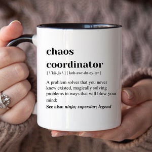 Chaos Coordinator, Boss Mug, Funny Boss Day Gift, Office Manager Appreciation, Christmas Gift Idea, Funny Office Mug, Supervisor, Team Gift