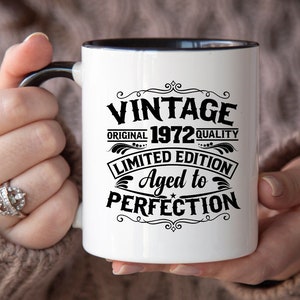 Vintage Year Coffee Mug: Aged to Perfection Birthday Gift